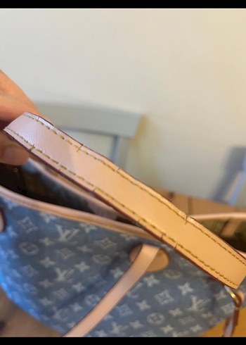 Louis Vuitton Gri Denim Kadın Omuz Çantası - Görsel 7