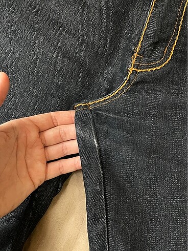 xs Beden lacivert Renk Vintage Y2K kot pantalon / jean