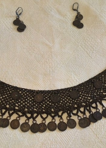 Uzun Kahverengi Boncuklu Bohem Kadın Kolye - Görsel 2