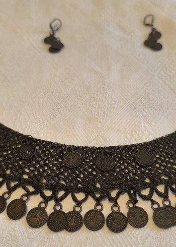 Uzun Kahverengi Boncuklu Bohem Kadın Kolye - Görsel 4