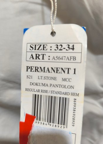 Gri Pamuklu Kemerli Erkek Pantolon - Görsel 3