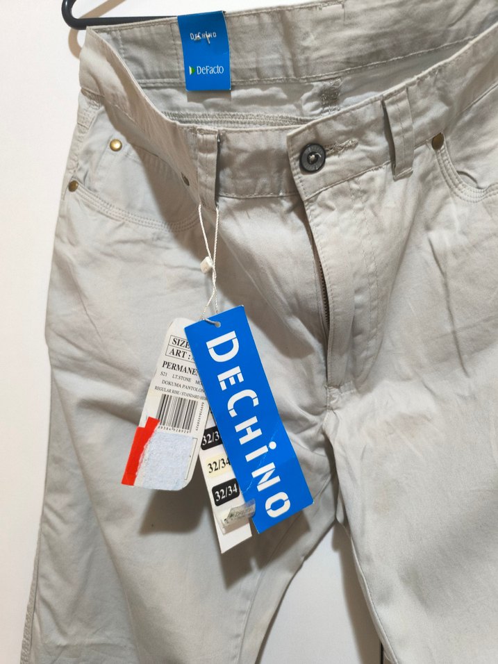 Gri Pamuklu Kemerli Erkek Pantolon - Görsel 2