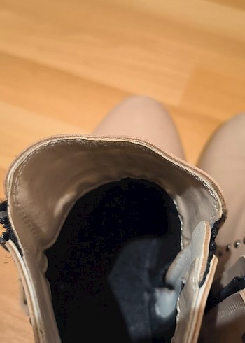 Bej Kadın Tokalı Topuklu Bot - Görsel 6