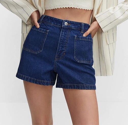 Mango MANGO cepli denim şort