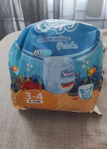 Sleepy Mavi Bebek Yüzme Külotu 3-4 Numara