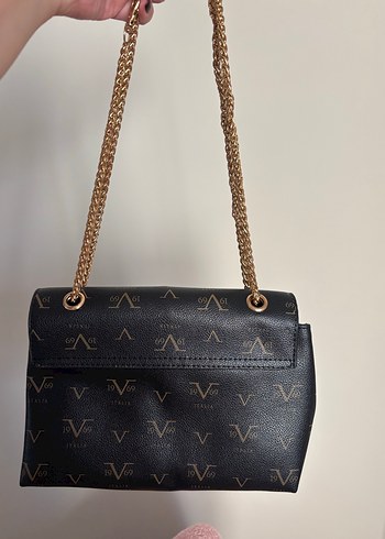 Zincir Detaylı Siyah Deri Kadın Çanta - Görsel 2