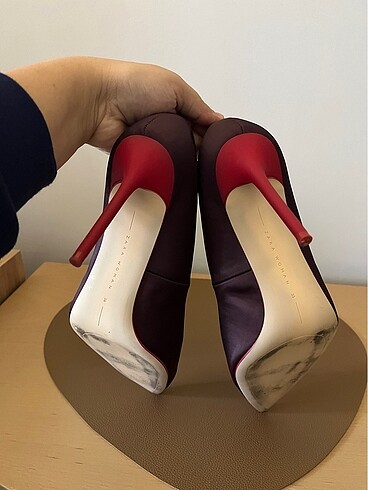 39 Beden Zara Patlıcan Moru Stiletto