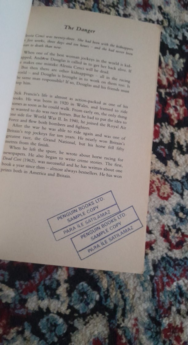 Dick Francis - The Danger - Görsel 2