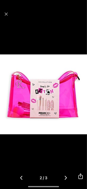 Mean Girls Makyaj Fırça+Toka Setli Çanta - Görsel 2