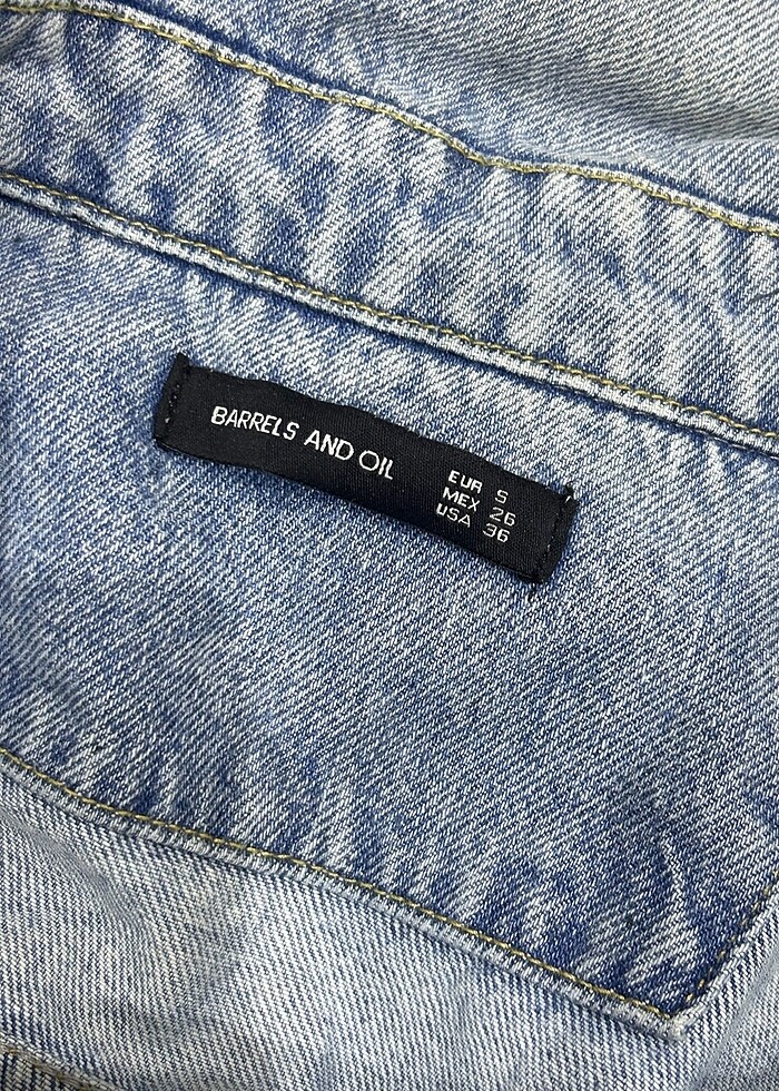 Yırtmaçlı kot ceket - Görsel 3