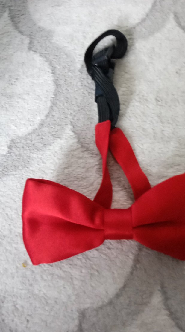 Kırmızı Çocuk Papyon saten h&m - Görsel 2