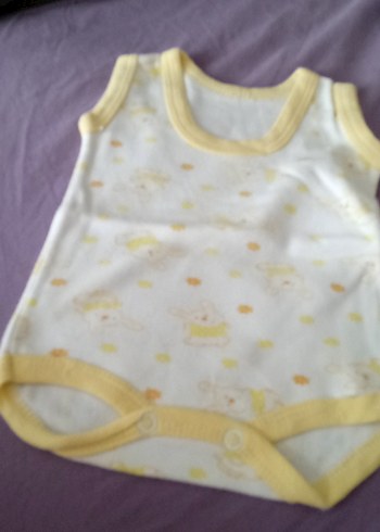 Bebek Erkek Kolsuz Body, Boğazlı, Düğmeli - Görsel 4