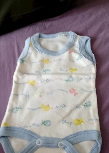 Bebek Erkek Kolsuz Body, Boğazlı, Düğmeli - Görsel 5