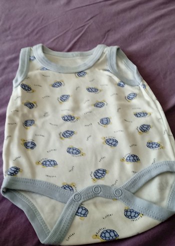 Bebek Erkek Kolsuz Body, Boğazlı, Düğmeli - Görsel 2