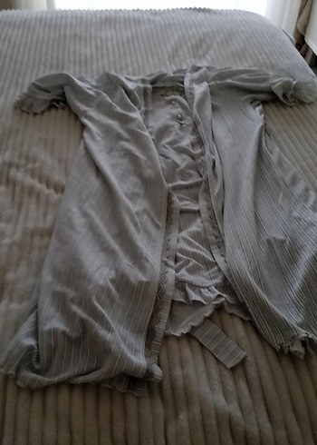 Gri Askılı Hamile ve Emzirme Gecelik - Görsel 4