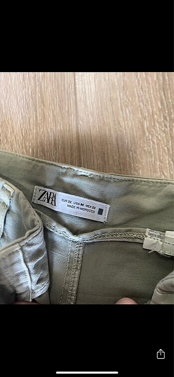 32 Beden Zara yeşil pantolon