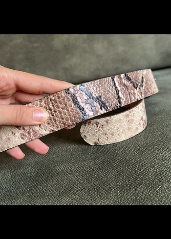 Kahverengi Deri Tokalı Kadın Kemer 2 adet - Görsel 3