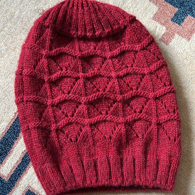 Bordo Örgü Kadın Bere 2 adet - Görsel 4