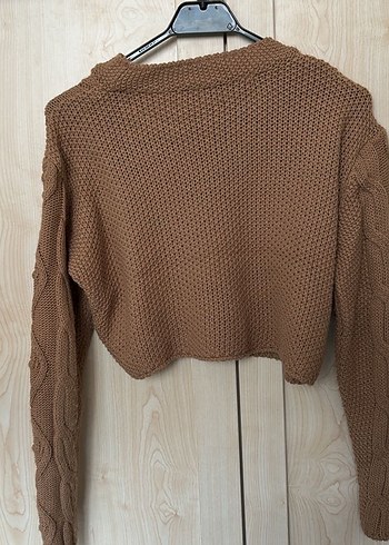 Gri Kadın Keten Sweatshirt - Görsel 7