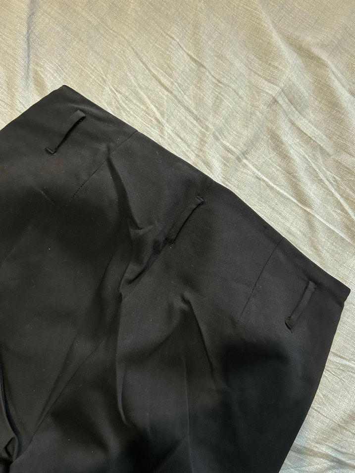 Siyah Midi Kadın Kumaş Pantolon - Görsel 5