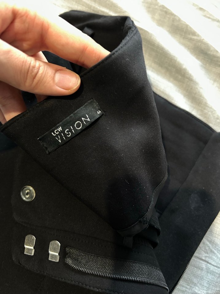 Siyah Midi Kadın Kumaş Pantolon - Görsel 2