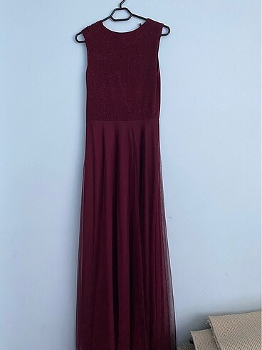 s Beden bordo Renk Abiye
