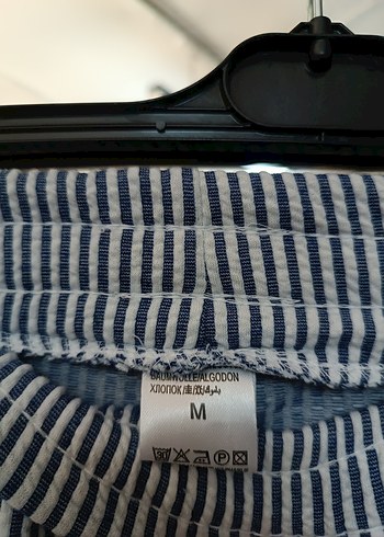 m Beden Çizgili Erkek Loose Fit Mini Şort
