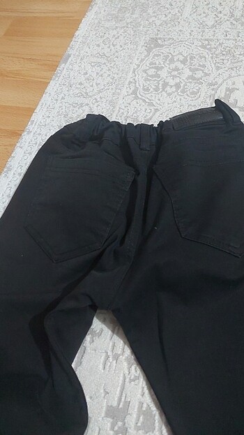 12-13 Yaş Beden siyah Renk Erkek çocuk pantalon