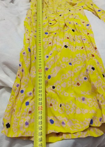 Sarı Tie-Dye Salaş Pilili Kadın Pantolon - Görsel 10