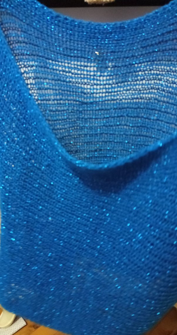 Mavi Örgü boyunluk - Görsel 2