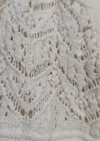 Beyaz Örgü Bohem Hırka - Görsel 5