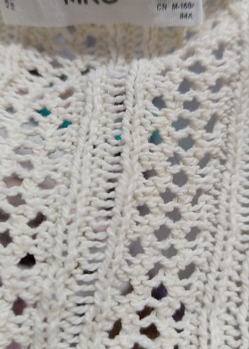 Beyaz Örgü Bohem Hırka - Görsel 3