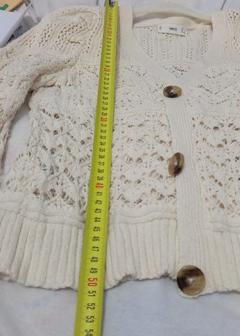 Beyaz Örgü Bohem Hırka - Görsel 7