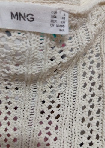 Beyaz Örgü Bohem Hırka - Görsel 4