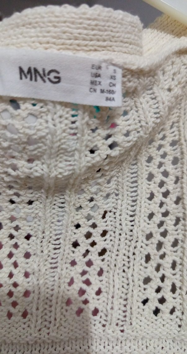 Beyaz Örgü Bohem Hırka - Görsel 4