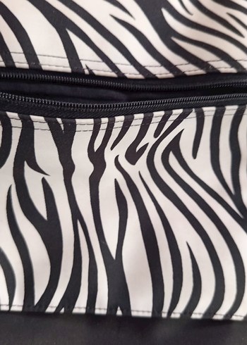Zebra Desenli Fermuarlı Kadın Çanta - Görsel 6