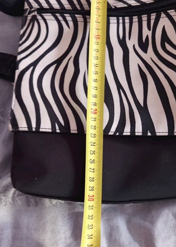 Zebra Desenli Fermuarlı Kadın Çanta - Görsel 9