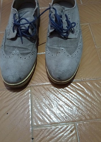 Gri Süet Erkek Klasik Ayakkabı - Görsel 2