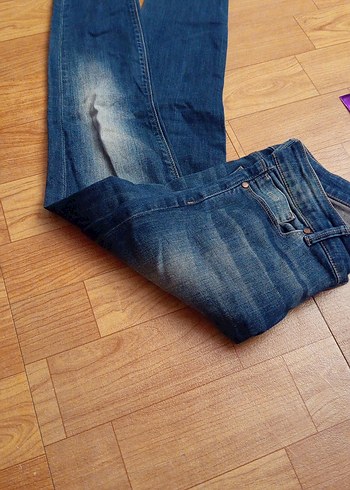 Lacivert Kadın Denim Normal Boy Jean - Görsel 5