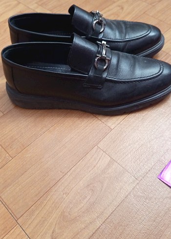 Erkek Siyah Deri Tokalı Klasik Ayakkabı - Görsel 2