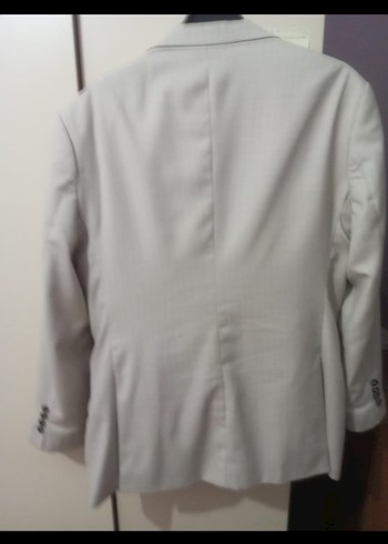 Gri Düğmeli Klasik Erkek Takım Elbise - Görsel 2