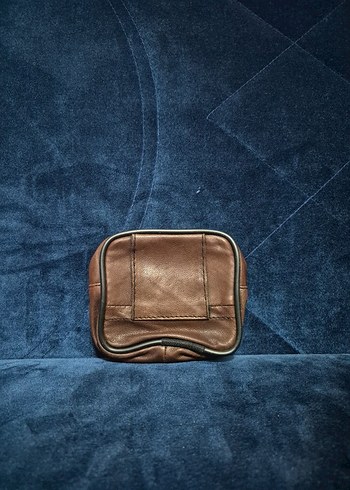 Kahverengi Suni Deri Fermuarlı Erkek Cüzdanı - Görsel 2