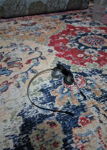 Boncuklu Çok Renkli Kelebek Taç - Görsel 2