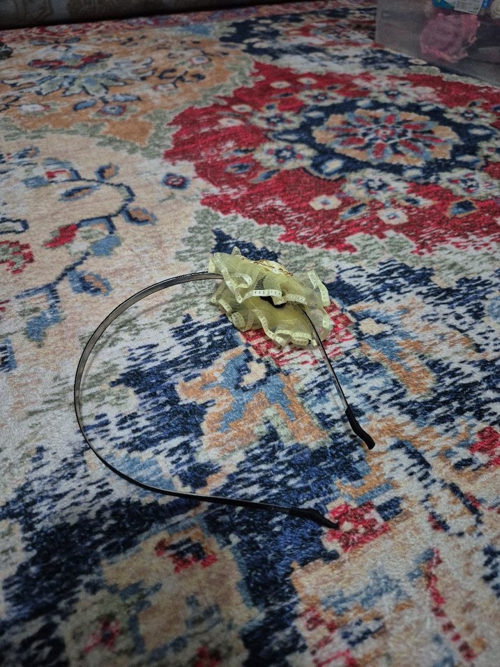 Renkli Nakışlı Fırfırlı Saç Bandı - Görsel 2