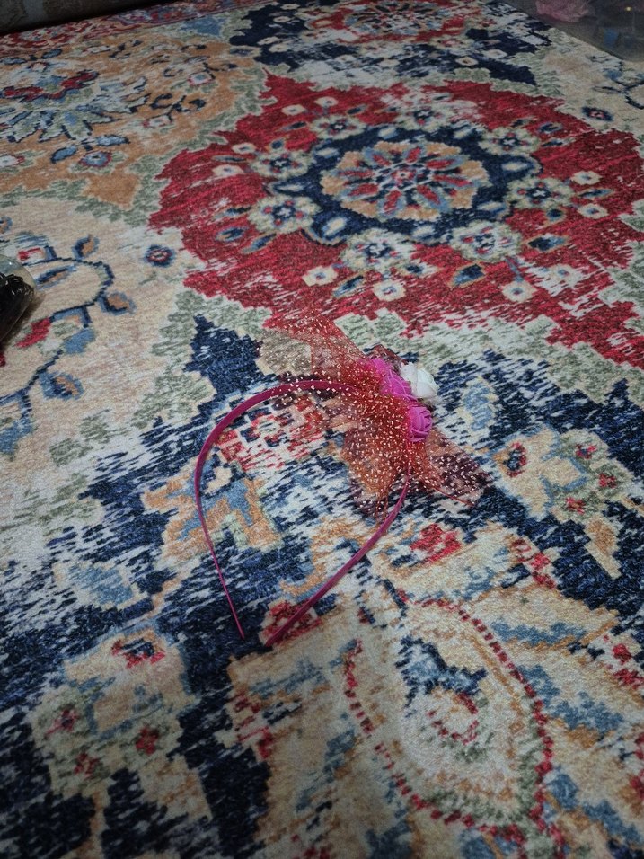 Boncuklu Çok Renkli Bohem Saç Aksesuarı - Görsel 2