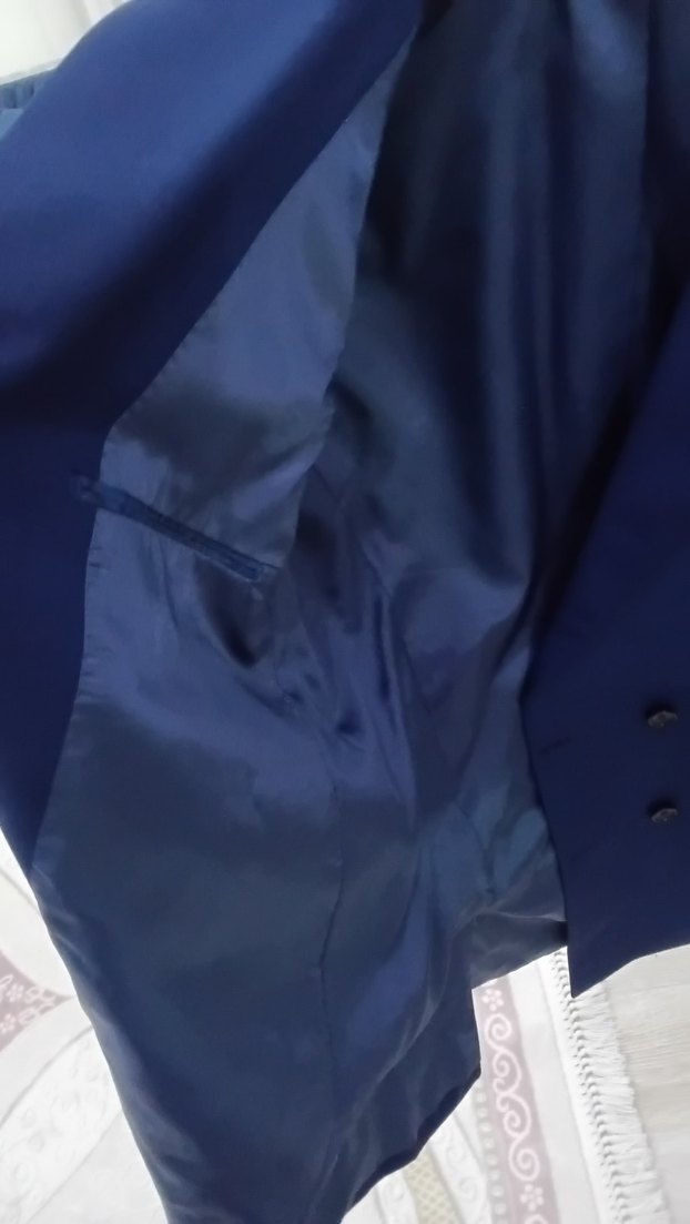 Erkek Lacivert Regular Fit Uzun Ceketli Takım Elbise - Görsel 4