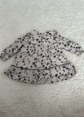 Zara Uzun Kollu Çiçek Desenli Bohem Kız elbise 9-12 ay - Görsel 2