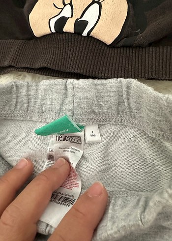 Diğer Ebebek Uzun Kollu Gri Baskılı Bebek Takımı 9 ay