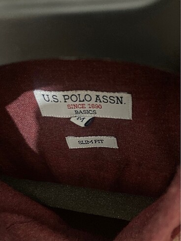 m Beden USPA ERKEK GÖMLEK (Medium) (bordo)