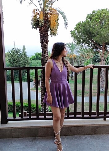 Diğer Mor şort elbise
